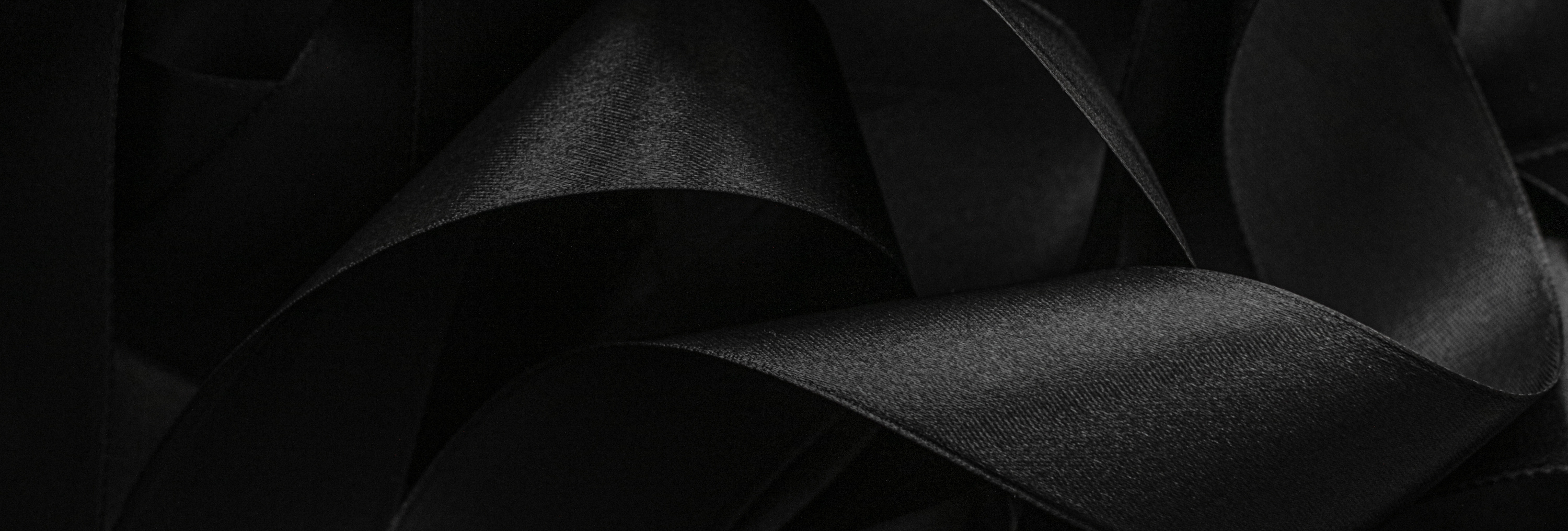 Black Silk Ribbon as Background, Abstract and Luxury Brand Design